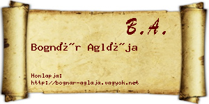 Bognár Aglája névjegykártya
